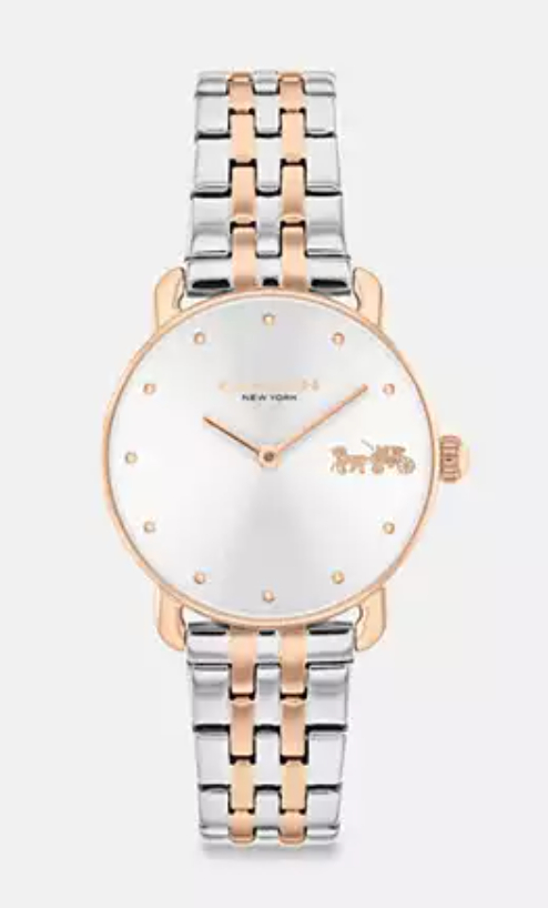 Coach Elliot 14504618 Two Tone Stainless Steel Bracelet Watch White Dial - Image 1