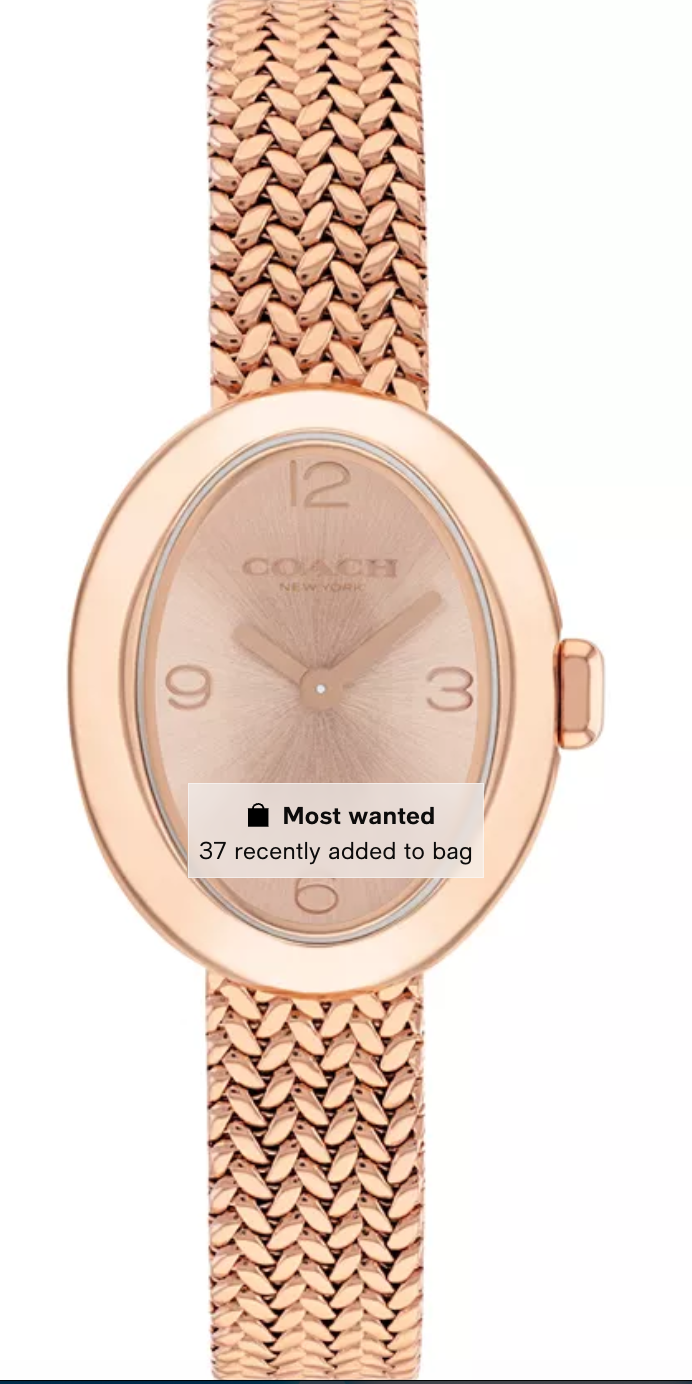 Coach Sammy Rose Gold-Tone Mesh Bracelet Women's Watch - Image 1