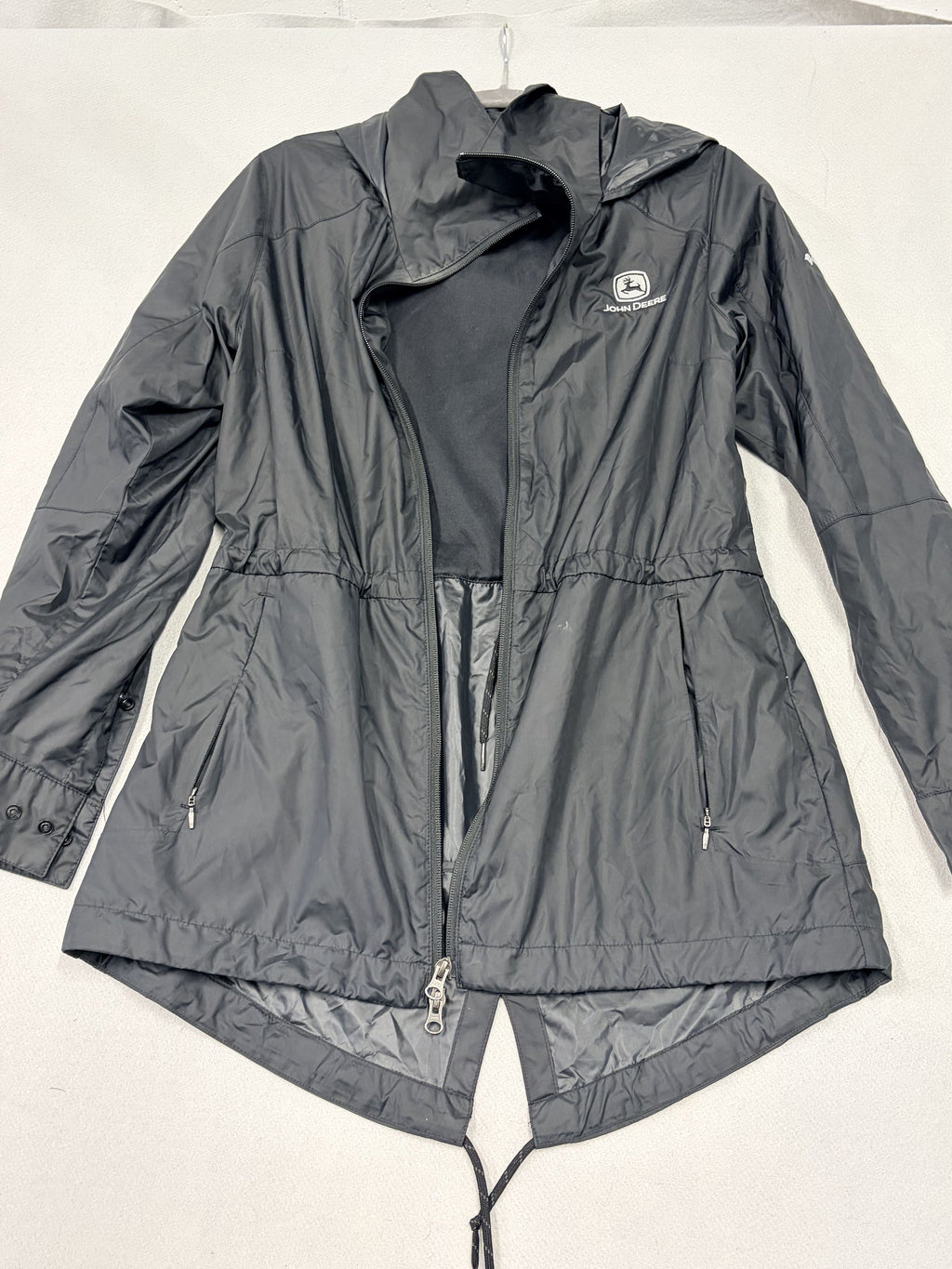 Columbia x John Deere Women's Black Hooded Rain Jacket M - Image 1