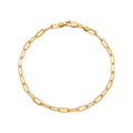 CURATED by Kira 18k Italian gold paperclip chain necklace with a polished finish and secure lobster clasp closure.
