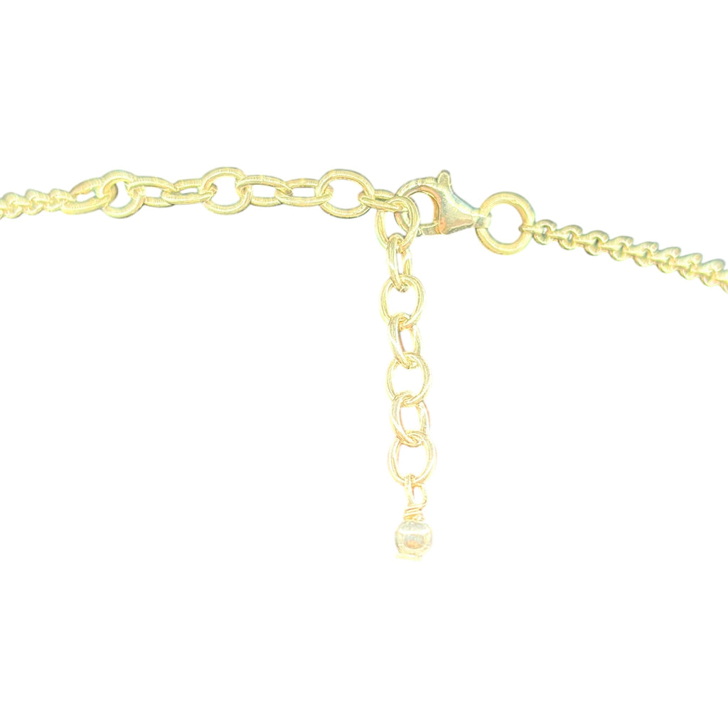 CURATED by Kira Barse sterling silver necklace clasp and adjustable chain extender detail