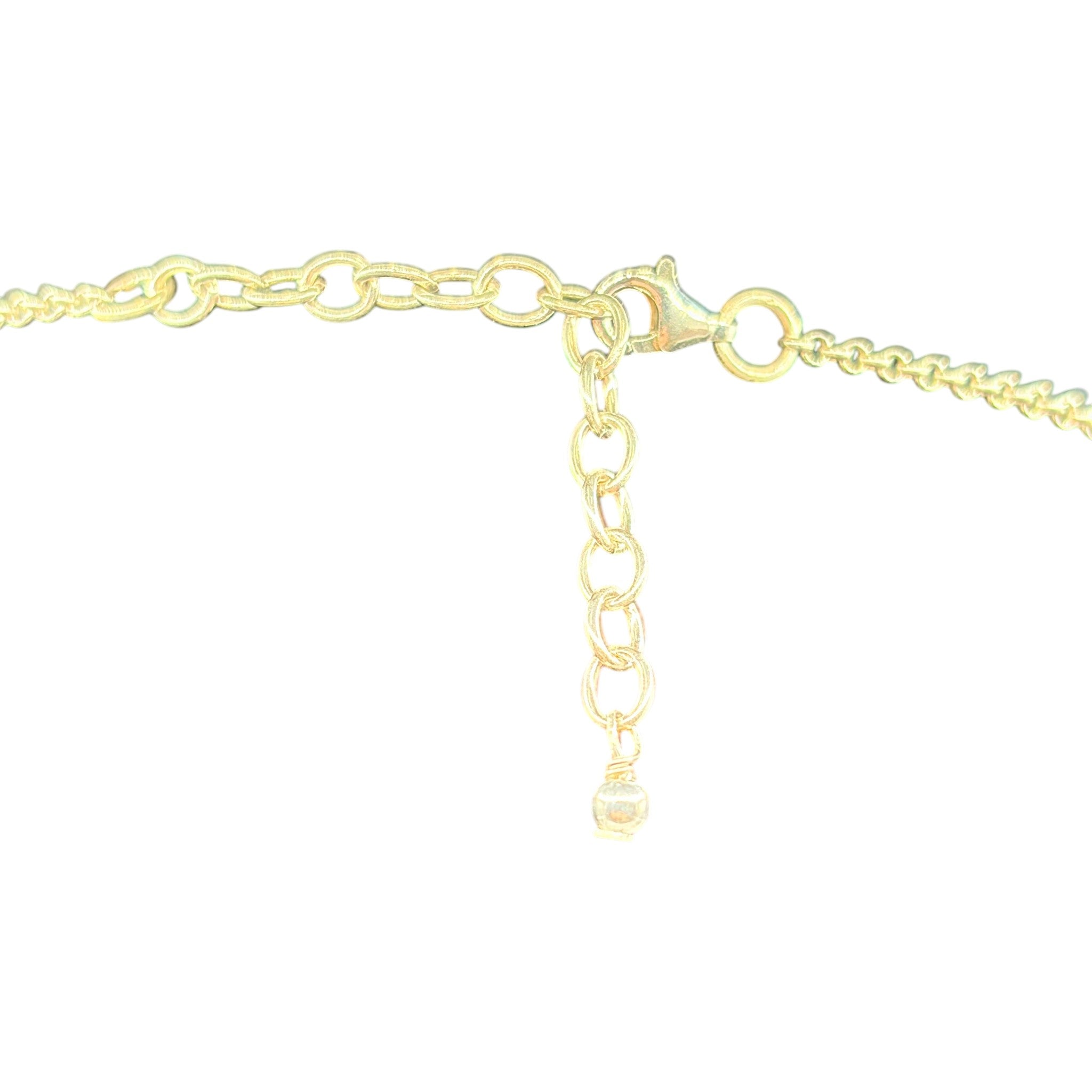 CURATED by Kira Barse sterling silver necklace clasp and adjustable chain extender detail