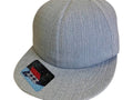 CURATED by Kira Chanel denim baseball hat in light blue with a decorative embroidered patch on the brim