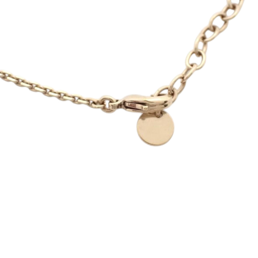 CURATED by Kira Dior gold chain bracelet with a small disc charm and lobster clasp, 19cm