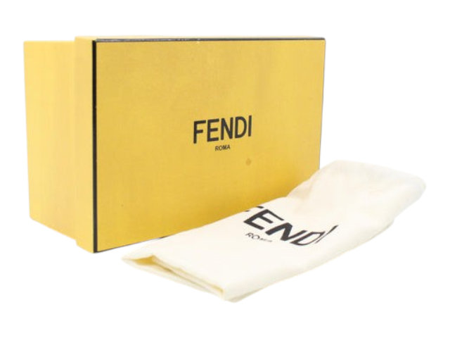 CURATED by Kira Fendi purple pom pom keychain charm presented with its original yellow branded box and dust bag