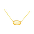 CURATED by Kira Kendra Scott Elisa gold pendant necklace featuring an ivory mother-of-pearl stone on a delicate chain.