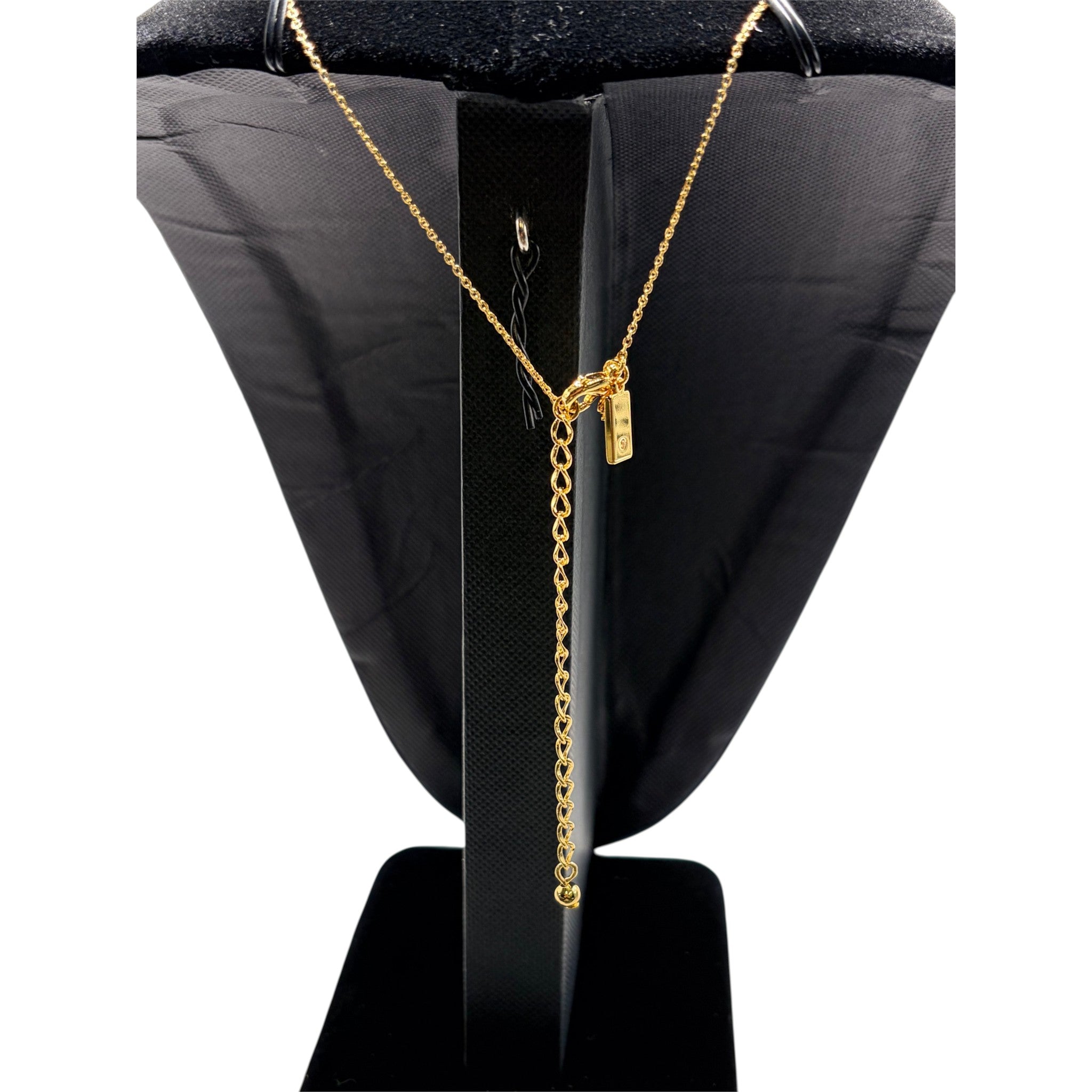 CURATED by Kira gold Kate Spade New York necklace chain with adjustable extender and branded logo tag