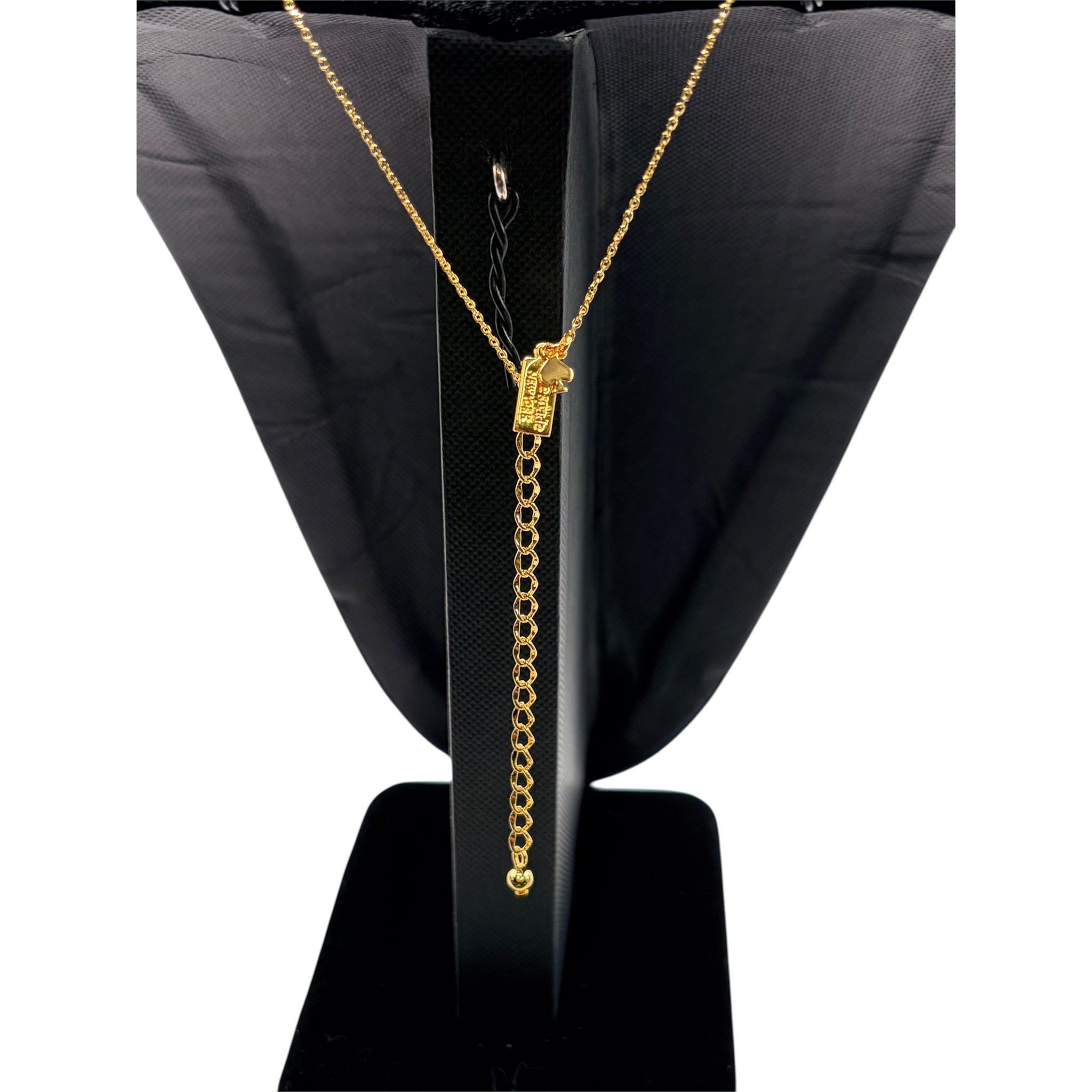 CURATED by Kira Kate Spade New York gold chain necklace with adjustable extender and small spade charm