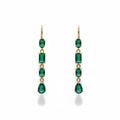 CURATED by Kira R. H. Macy's Fine Jewelry drop earrings featuring lab-grown green quartz in 14K gold vermeil