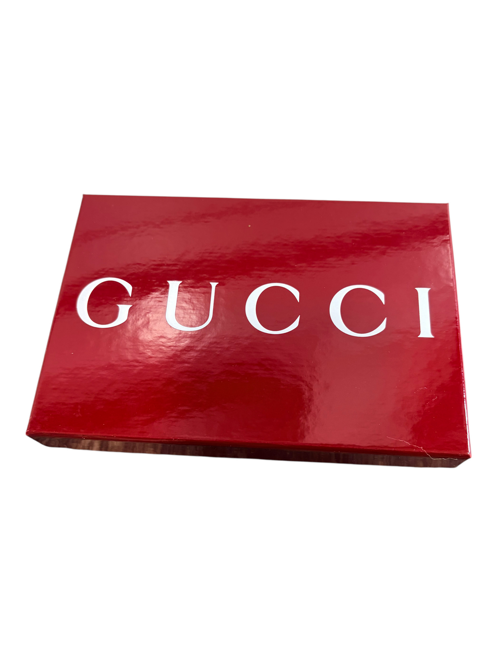 CURATED by Kira Gucci red branded gift box for a luxury wallet