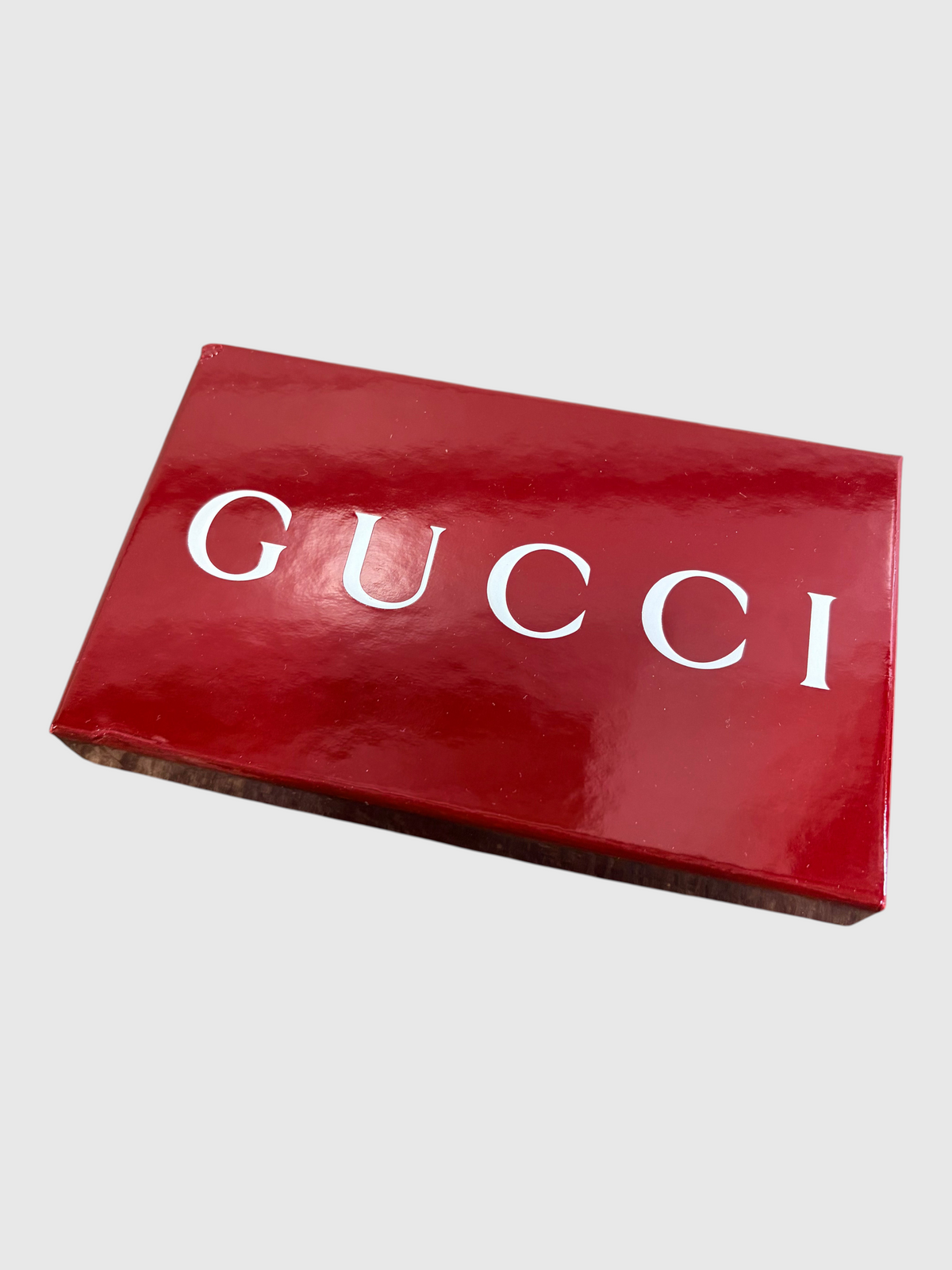 CURATED by Kira Gucci card case red branded gift box