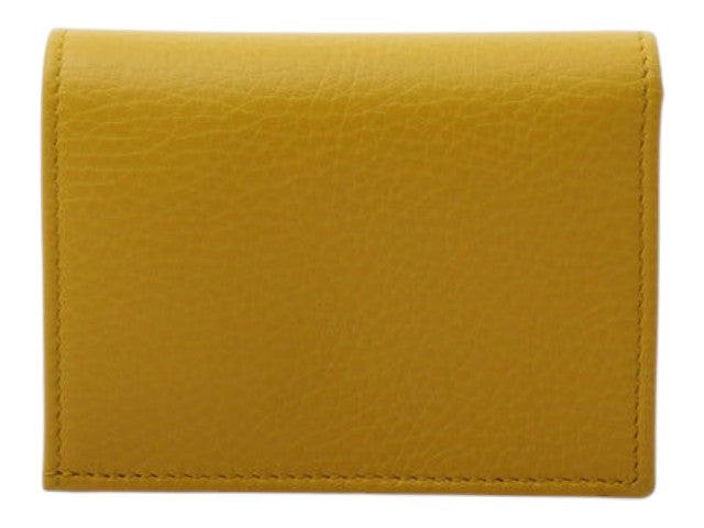 CURATED by Kira Gucci Garden Bat small yellow leather wallet with textured finish