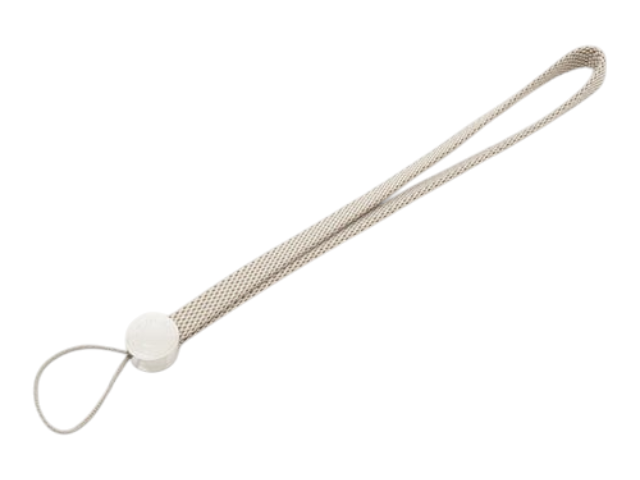 CURATED by Kira Hermes Serie Box beige woven wrist strap with silver-tone hardware in excellent condition