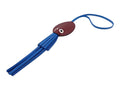 CURATED by Kira Hermes Purupu octopus charm in blue leather with a maroon head and tassel tentacles