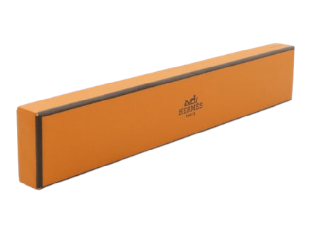 CURATED by Kira Hermes Serie box in signature orange with black trim and logo branding