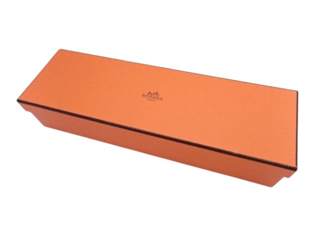 CURATED by Kira Hermes orange rectangular gift box with logo branding for luxury accessories