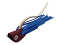 CURATED by Kira Hermes Poisson fish charm in blue leather with a burgundy head and white eye detail