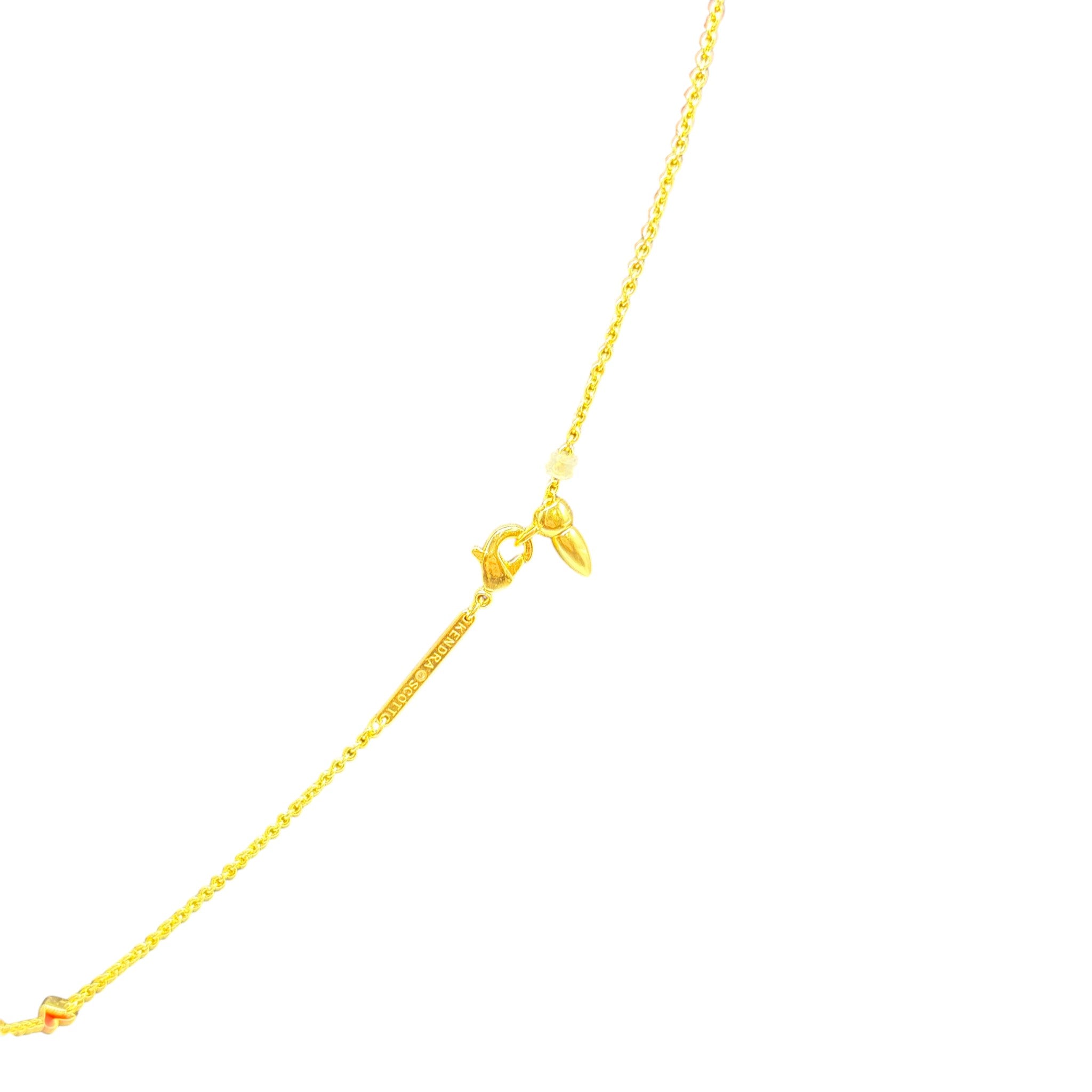 CURATED by Kira Kendra Scott Haven heart strand necklace featuring a gold chain with a lobster clasp closure