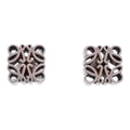 CURATED by Kira silver Loewe Anagram stud earrings crafted from Ag925 sterling silver in a square logo design.