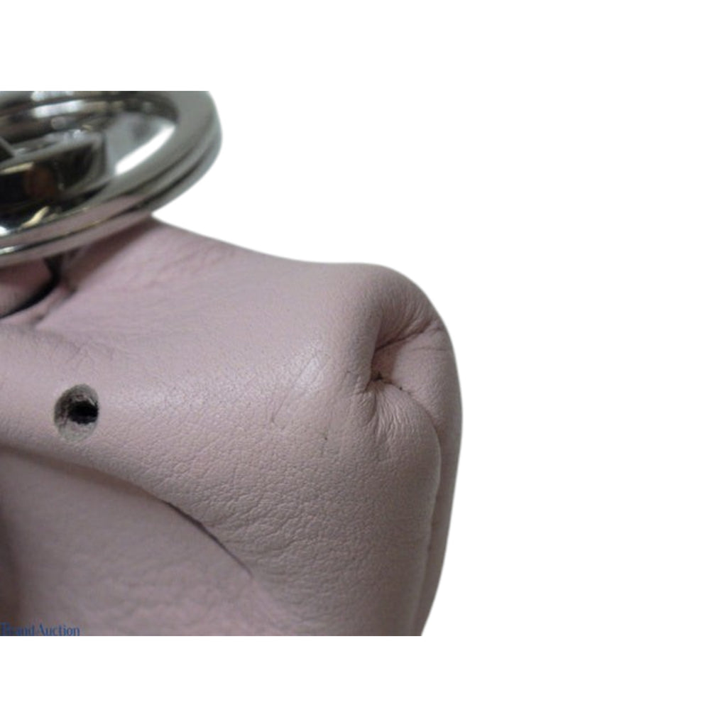 CURATED by Kira Loewe pink leather charm with silver hardware