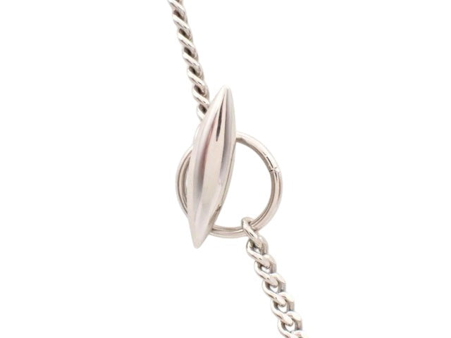 CURATED by Kira Loewe silver chain necklace with toggle clasp and twisted chain detail, 60cm