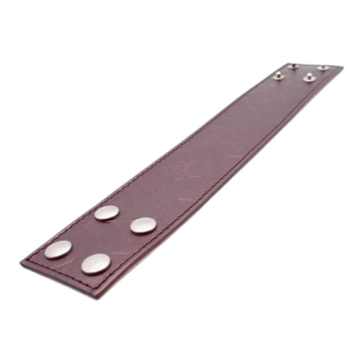 CURATED by Kira Louis Vuitton Monogram Mat 2002 brown leather cuff bracelet with silver tone snap button closures