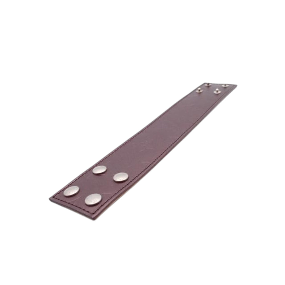 CURATED by Kira Louis Vuitton Monogram Mat brown leather cuff bracelet with silver-tone snap button hardware