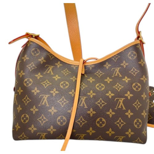 CURATED by Kira Louis Vuitton Carryall PM handbag in iconic brown monogram canvas with tan leather trim