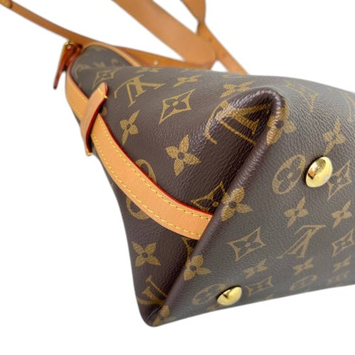 CURATED by Kira Louis Vuitton Carryall PM bag in brown monogram canvas with tan leather trim and gold hardware
