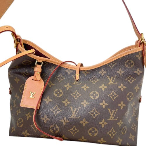 CURATED by Kira Louis Vuitton Carryall PM handbag in brown monogram canvas with leather trim and matching pouch