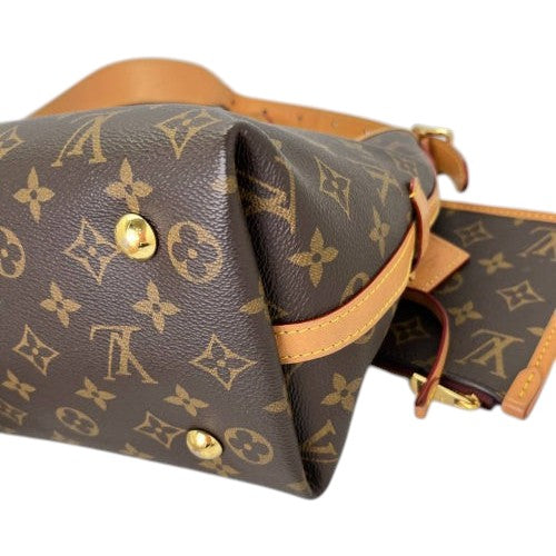 CURATED by Kira Louis Vuitton Carryall PM bag in brown monogram canvas with gold hardware and matching pouch