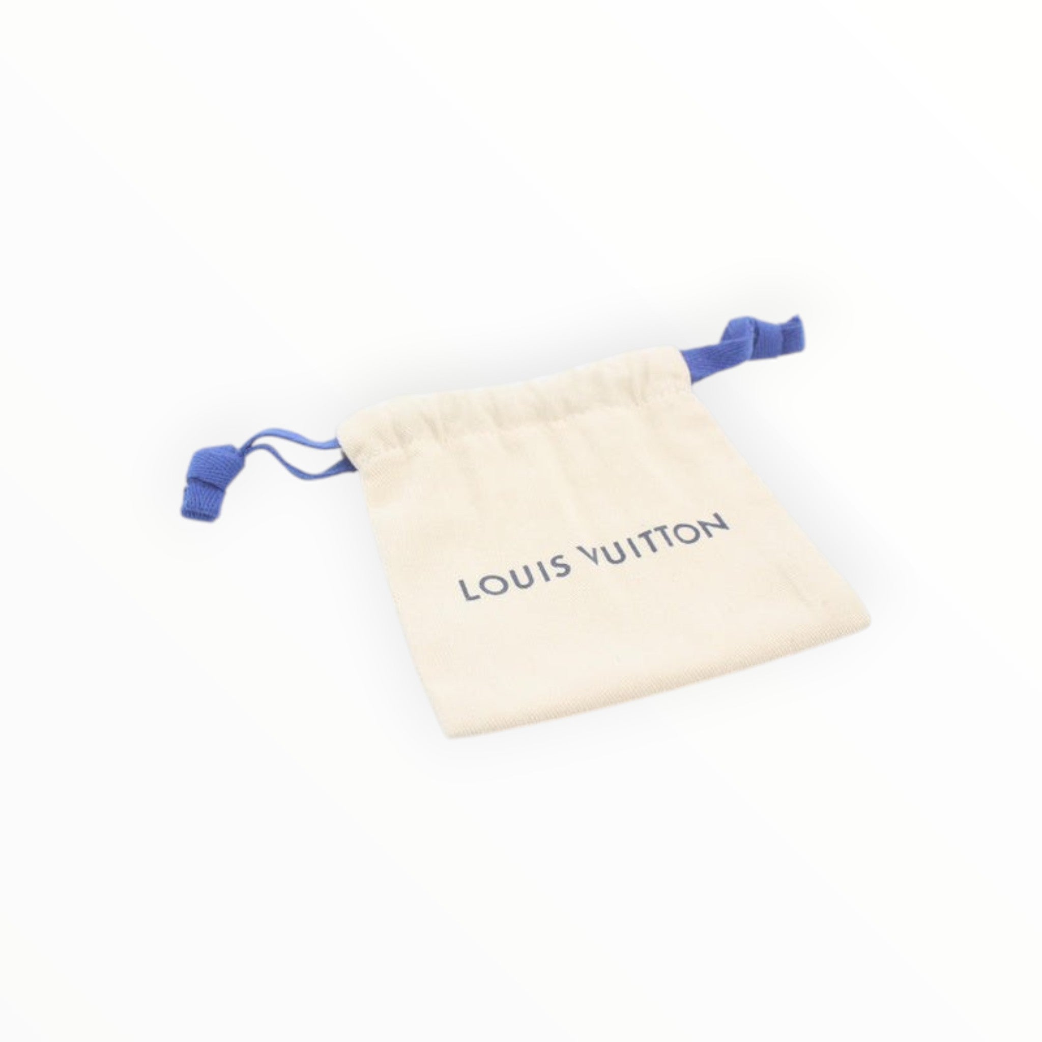 CURATED by Kira Louis Vuitton branded beige cotton drawstring dust bag for jewelry or accessories