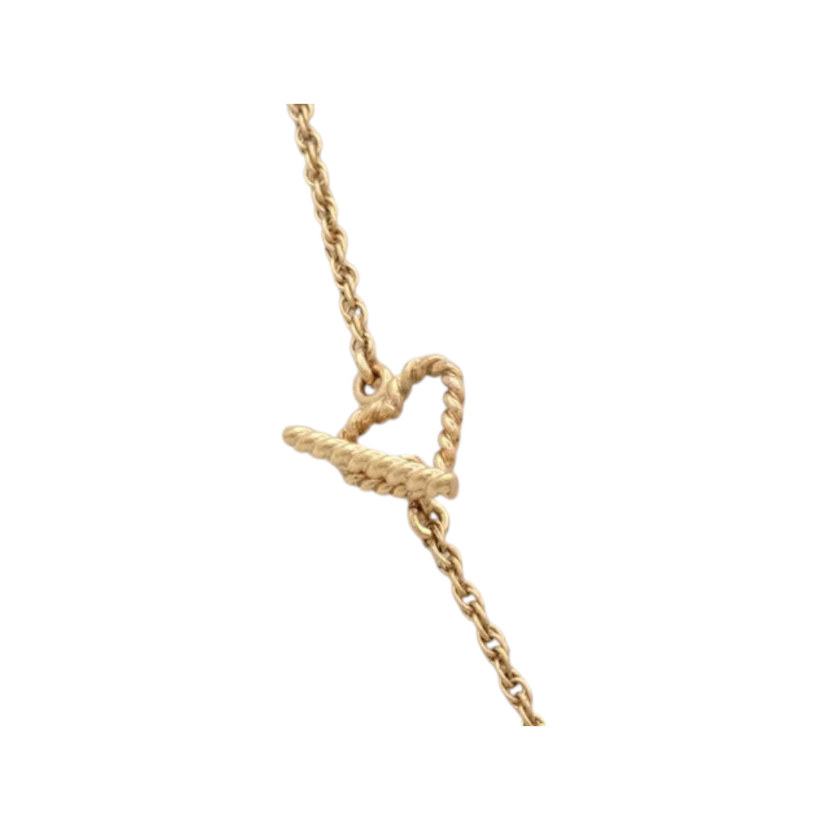 CURATED by Kira Louis Vuitton Sweet Monogram In My Heart gold pendant necklace with a twisted rope design
