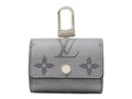 CURATED by Kira Louis Vuitton Taigarama earphone pouch in grey Taiga leather with silver-tone hardware and snap button