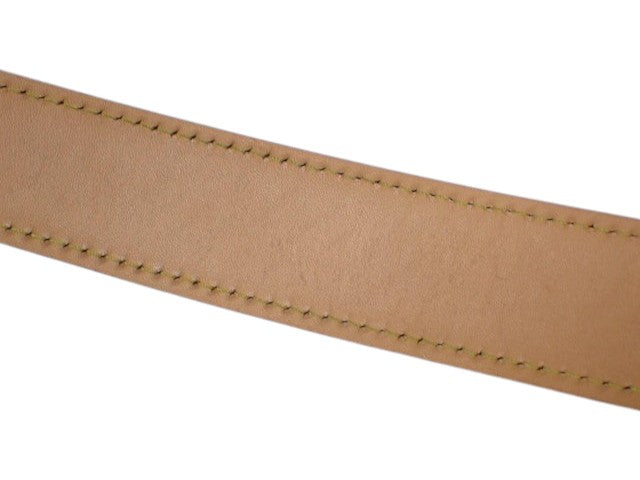 CURATED by Kira Louis Vuitton Nile NM bag strap in tan leather with contrast stitching
