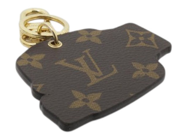 CURATED by Kira Louis Vuitton Monogram Epi Vivienne bag charm in brown with pink accents and gold-tone hardware