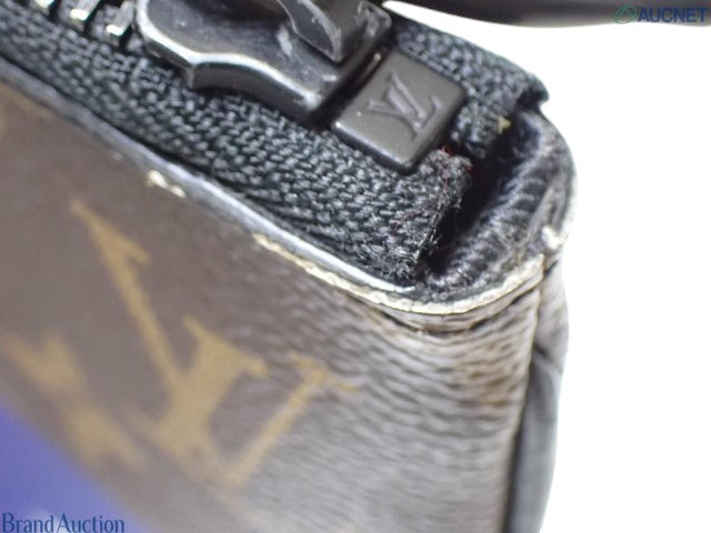 CURATED by Kira Louis Vuitton Zipped Pouch MM in brown monogram canvas with black zipper detail