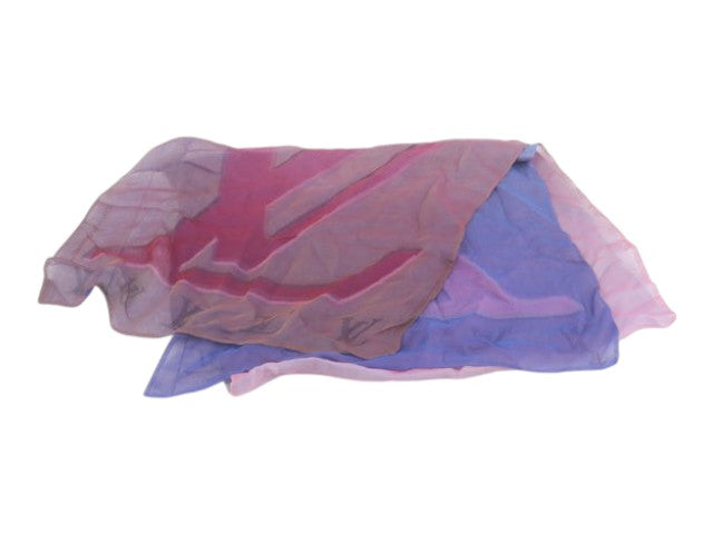 CURATED by Kira Louis Vuitton purple monogram shawl in a sheer, lightweight fabric with layered gradient tones.