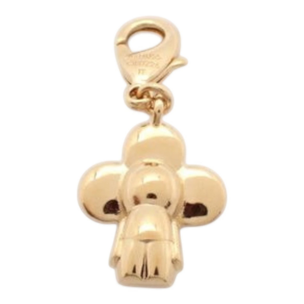 CURATED by Kira: Louis Vuitton Vivienne Dore charm in gold, 5.6g, featuring a stylized figure with a clover-shaped head.