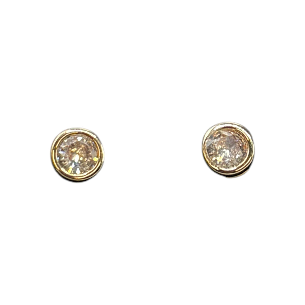CURATED by Kira Disney Mickey Mouse gold stud earrings with sparkling cubic zirconia stones