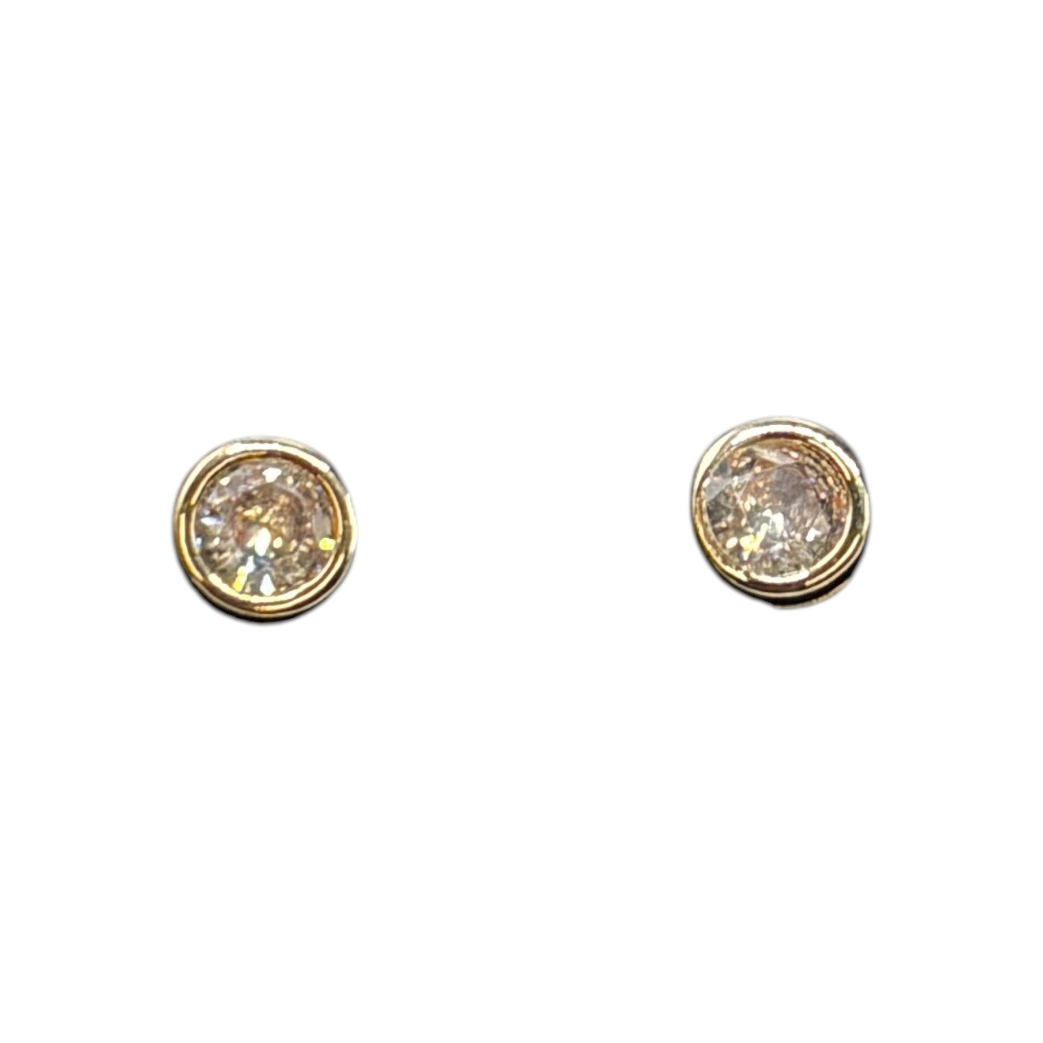 CURATED by Kira Disney Mickey Mouse gold stud earrings with sparkling cubic zirconia stones