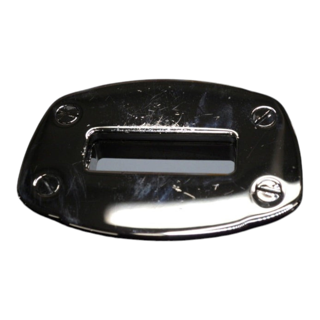 CURATED by Kira Miu Miu silver metallic turn lock hardware component for denim Matelassé bag