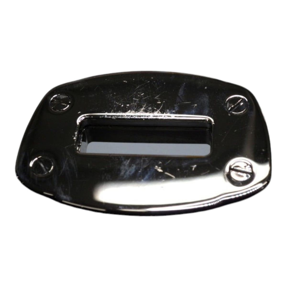 CURATED by Kira Miu Miu silver metallic turn lock hardware component for denim Matelassé bag