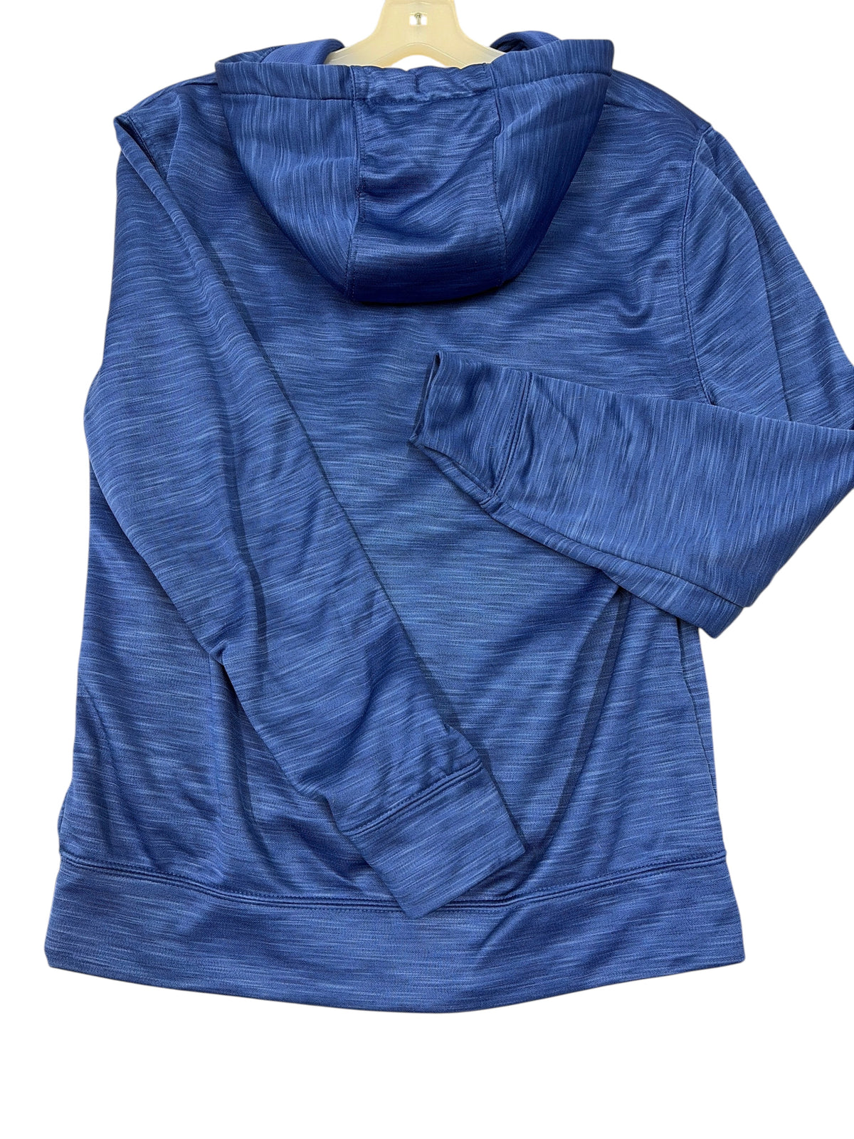 CURATED by Kira New York Giants royal blue performance pullover hoodie with a horizontal space-dye texture.