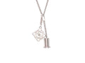 CURATED by Kira silver chain necklace with Loewe Anagram charm and adjustable length