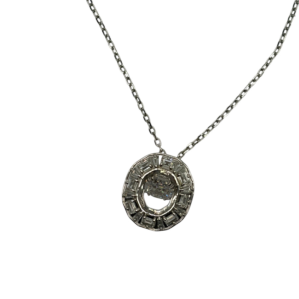 CURATED by Kira Swarovski Mesmera silver-tone crystal pendant necklace on a delicate chain