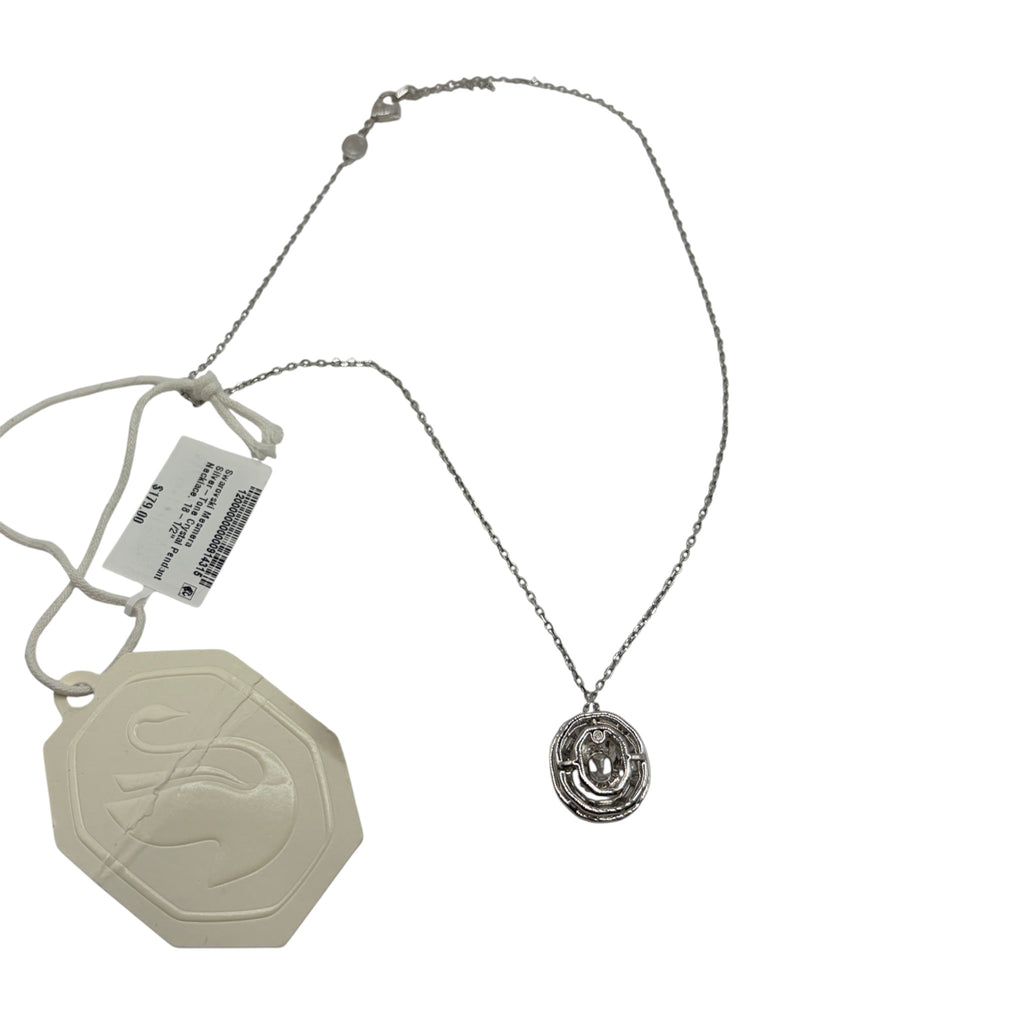 CURATED by Kira Swarovski Mesmera silver-tone crystal pendant necklace with original tags on a delicate chain