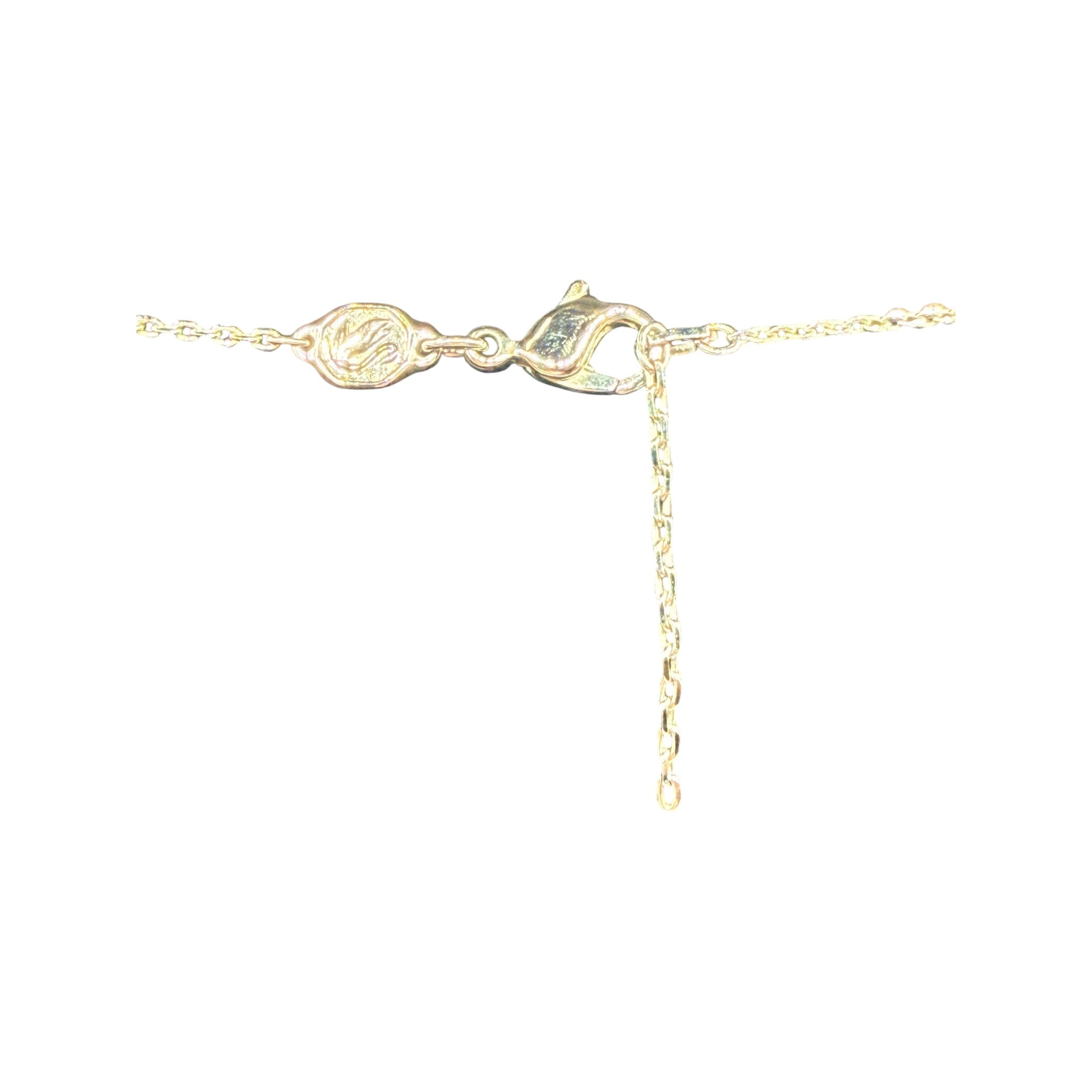 CURATED by Kira Swarovski Mesmera silver-tone necklace clasp and extender chain on a black display stand