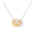 CURATED by Kira kate spade new york two-tone interlock ring pendant necklace with silver and gold finish