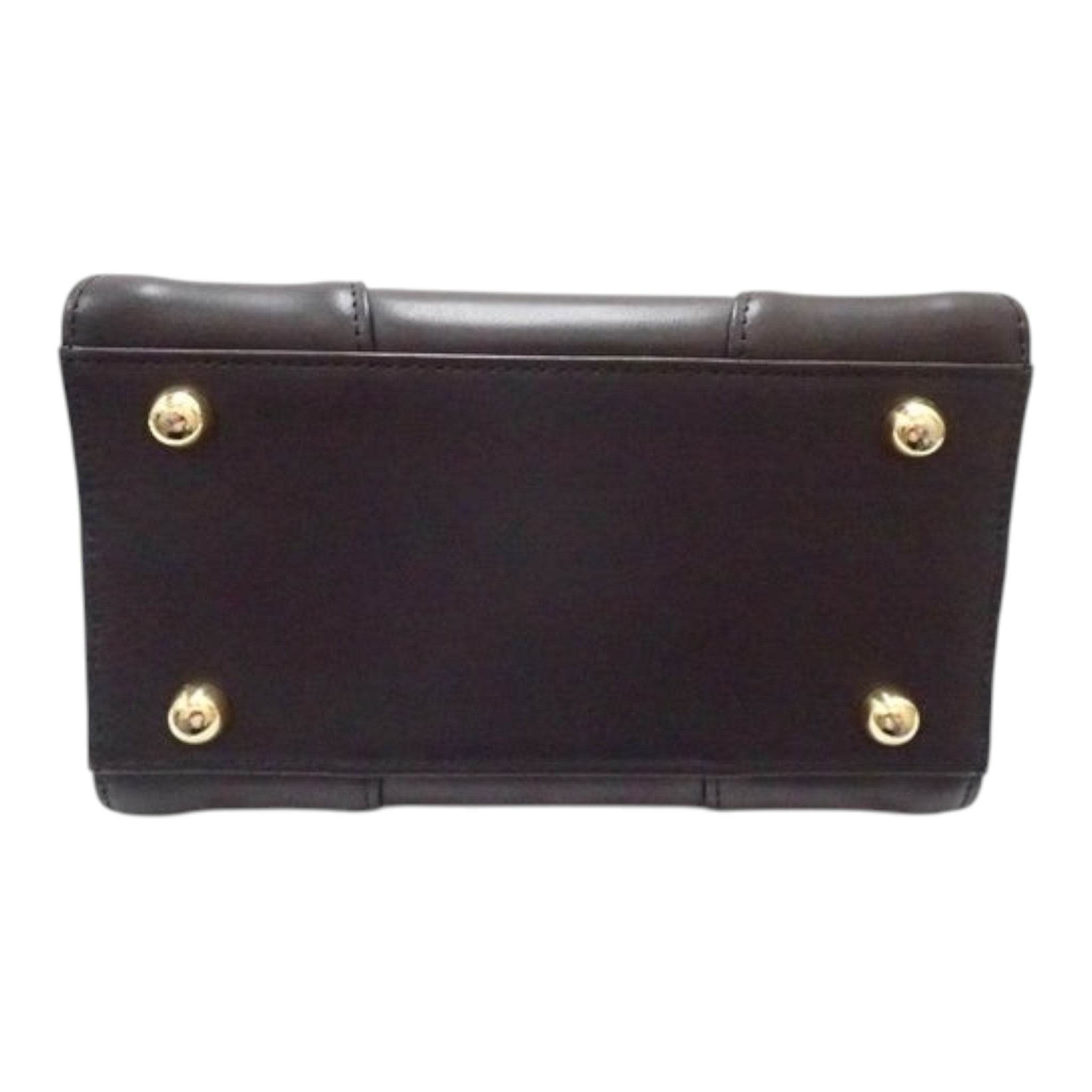 CURATED by Kira Vivienne Westwood black enamel handbag base with four gold protective feet